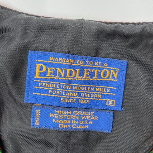 Vintage RARE Pendleton Southwestern Wool Vest | Size S Unisex OR M-XL Women's - Picture 6 of 15